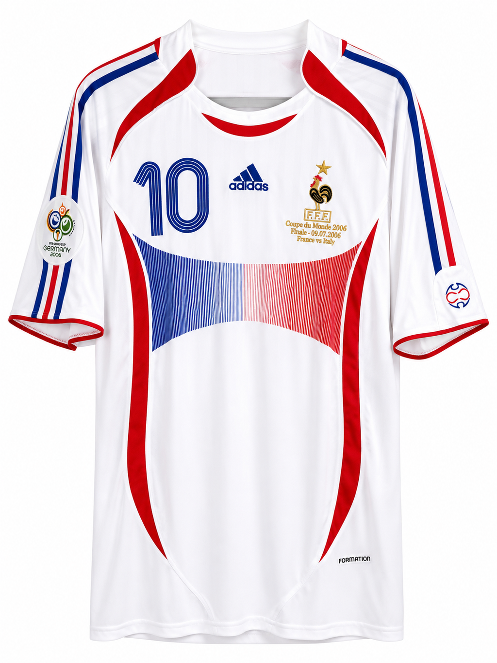 ZIDANE #10 Retro 2006 France Away Soccer Jersey With 06 World Cup