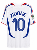 ZIDANE #10 Retro 2006 France Away Soccer Jersey With 06 World Cup