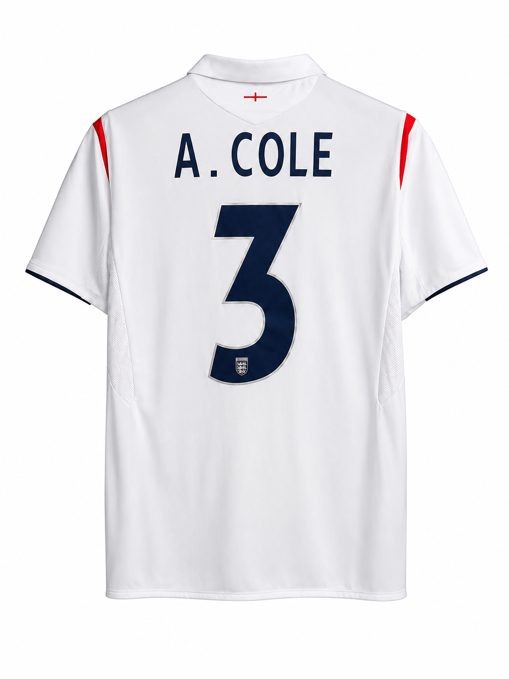 A.Cole #3 Retro 2006 England Home Jersey