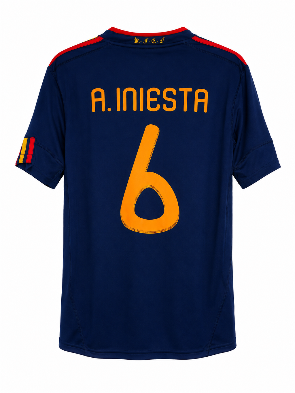 A.INIESTA #6 Retro 2010 Spain Away Soccer Jersey