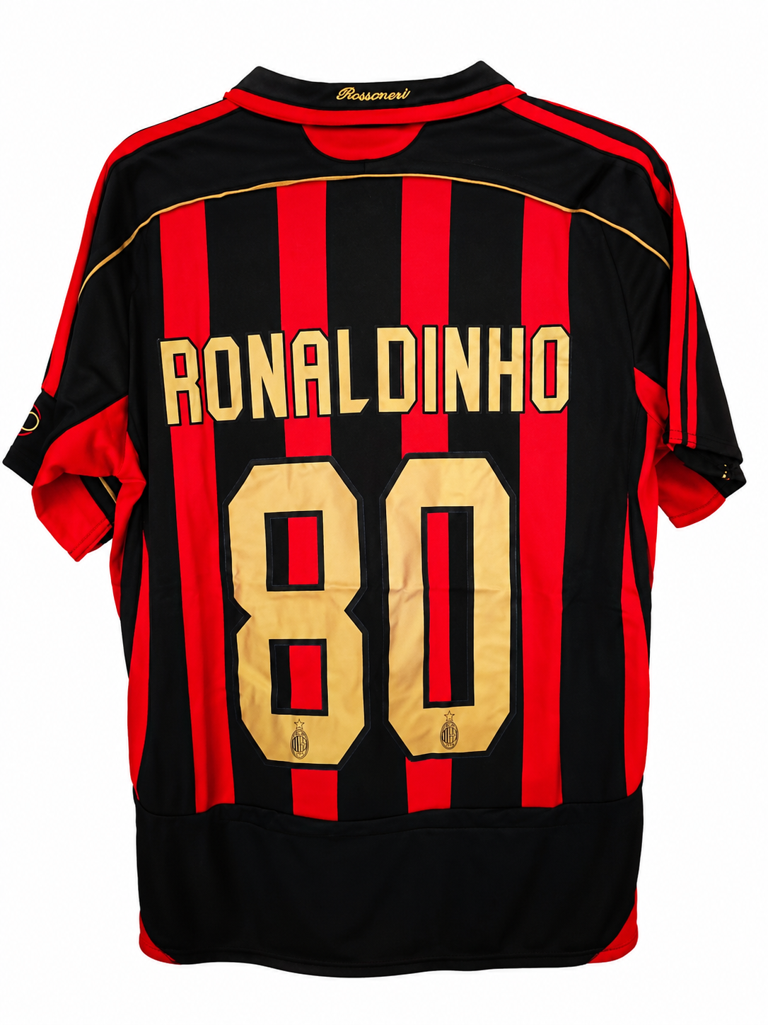 RONALDINHO #80 Retro 2006/07 AC Milan Home Soccer Jersey