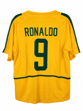 RONALDO #9 Retro 2002 Brazil Home Soccer Jersey