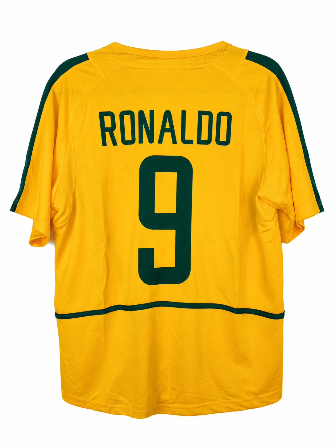 RONALDO #9 Retro 2002 Brazil Home Soccer Jersey